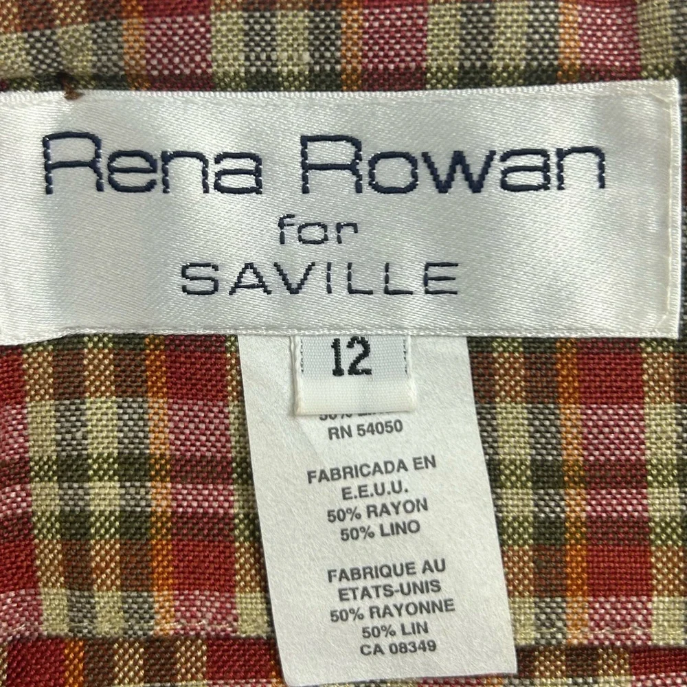 Vintage 90’s Rena Rowan for Saville Plaid Jumper Dress. Preppy. Dark Academia. - Picture 6 of 7